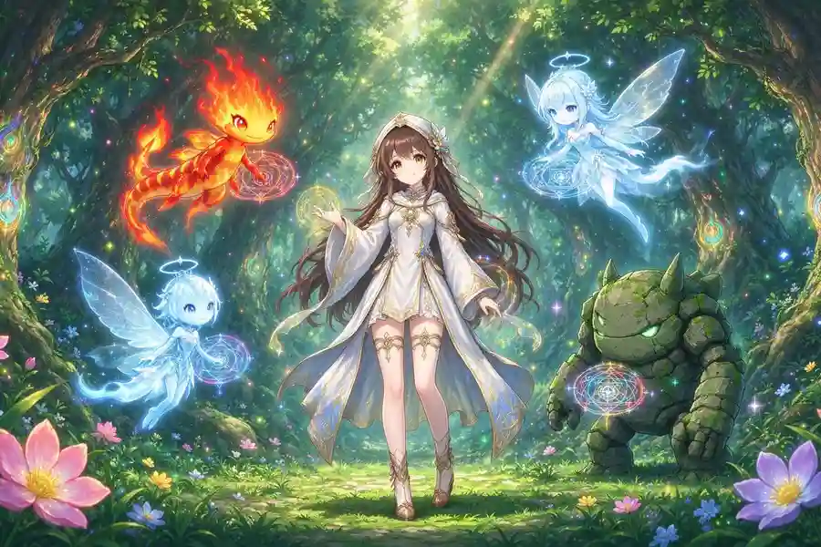 余烬锻章的原创地下城冒险主题插画